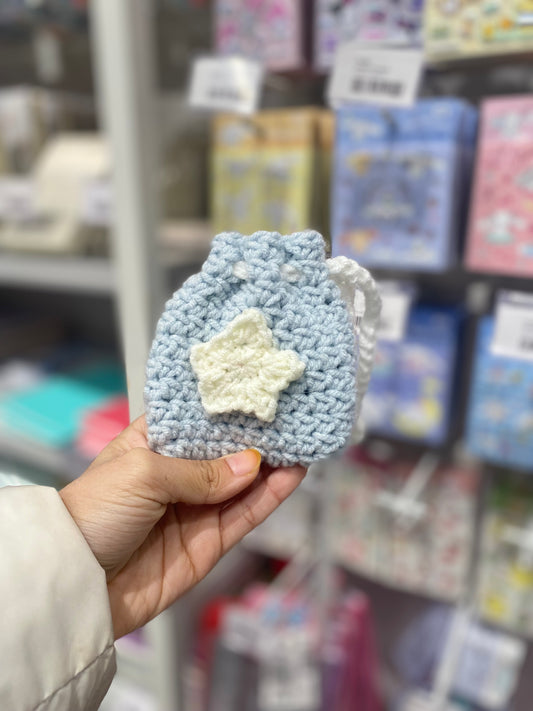 Crochet Star Pouch – Mini Drawstring Pouch